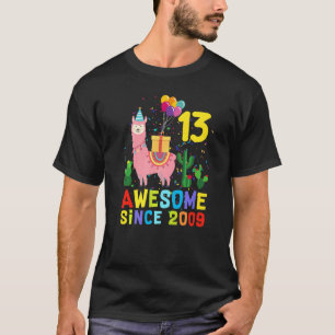 T-shirt 13e anniversaire Llama Llamazing stupéfiant depuis