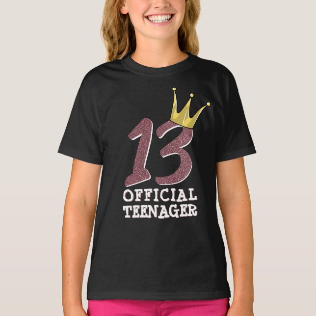 T-shirt 13e anniversaire Officielle Adolescente Ado Couron (Devant)