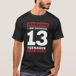 T-shirt 13e anniversaire officiellement adolescent 13 ans