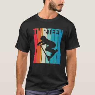 T-shirt 13E Anniversaire Rétro Scooter Conducteur Lover Ga