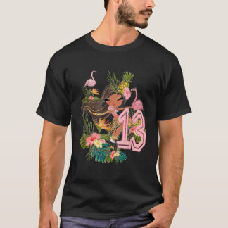 T-shirt 13e anniversaire Tiki Party Pool été Hula Hawaiian