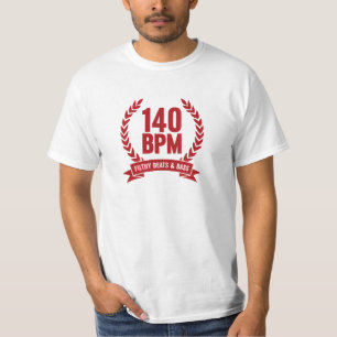 T-shirt 140 battements dégoûtants de BPM et rouge bas de