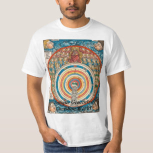T-shirt $14,95 Monde chrétien géocentrique antique