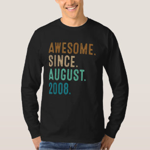 T-shirt 14 Ans Awesome Depuis Août 2008 14e Naissance