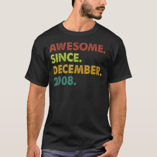 T-shirt 14 Ans Awesome Depuis Décembre 2008 14e Birt