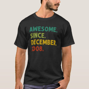 T-shirt 14 Ans Awesome Depuis Décembre 2008 14th Bir