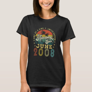 T-shirt 14 Ans Awesome depuis Juin 2008 50e Anniversaire