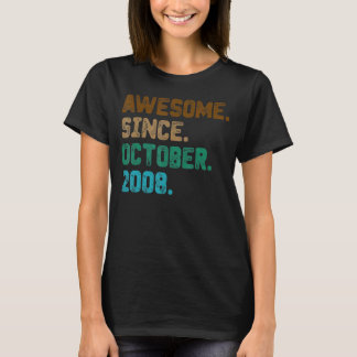 T-shirt 14 Ans Awesome depuis Octobre 2008 14e Naissance