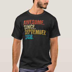T-shirt 14 Ans Awesome Depuis Septembre 2008 14th Bir