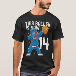 T-shirt 14 Ans Baseball Anniversaire 14e Joueur Baller T