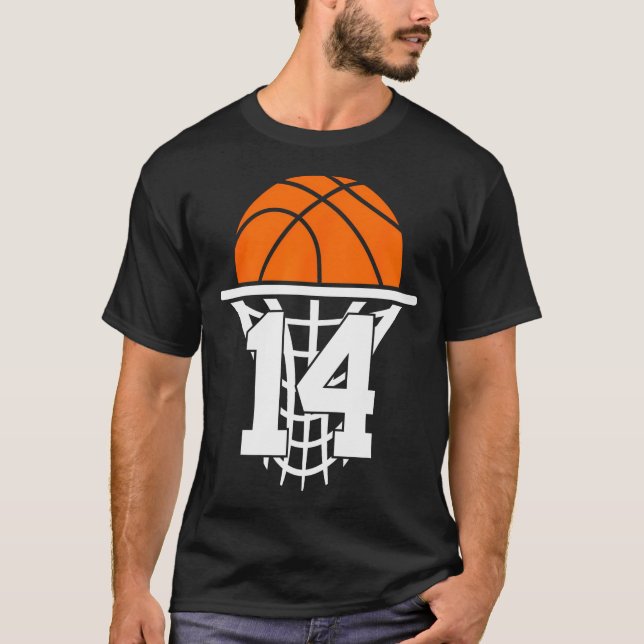 T-shirt 14 Ans Basket 14E Anniversaire (Devant)