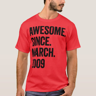 T-shirt 14 Ans d'émerveillement depuis Mars 2009 14e Anniv
