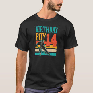 T-shirt 14 Ans Hockey sur glace Thème 14ème anniversaire f