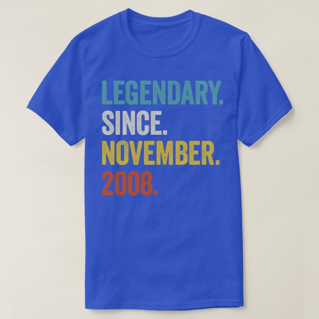 T-shirt 14 Ans Légendaire Depuis Novembre 2008 14e Bi (Design devant)