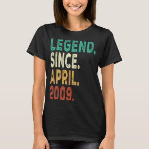 T-shirt 14 Ans Légende depuis Avril 2009 14e Anniversaire