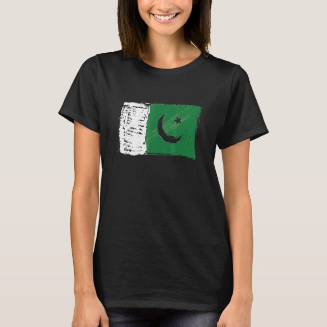 T-shirt 14 août Fête de l'Indépendance Pakistan Drapeau Jo (Devant)