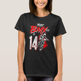 T-shirt 14e anniversaire Boy BMX Anniversaire décoration d