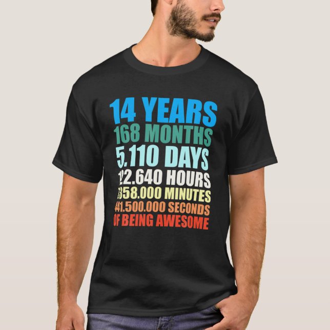 T-shirt 14E Anniversaire Cadeau Garçon 14 Ans Être Magnifi (Devant)