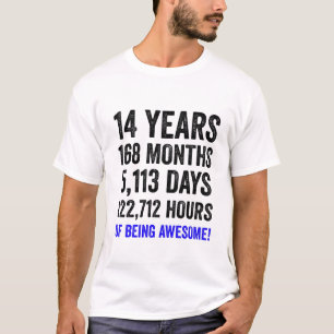 T-shirt 14e anniversaire // Compte à rebours pour l’ann