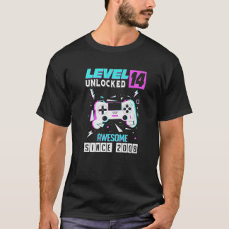 T-shirt 14E Anniversaire Gamer Cadeaux Garçons Ado 14 Ans 