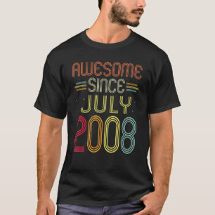 T-shirt 14e anniversaire stupéfiant depuis Juillet 2008 14