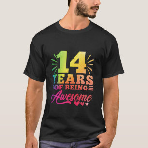 T-shirt 14e anniversaire Tie Dye 14 ans 14 ans fille année