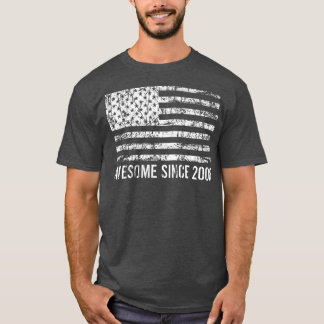 T-shirt 14th birthday, vintage usa , Awesome since 2008 
