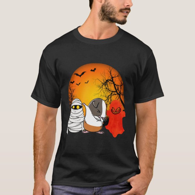 T-shirt 151 Citrouille d'Halloween de cochon de Guinée (Devant)