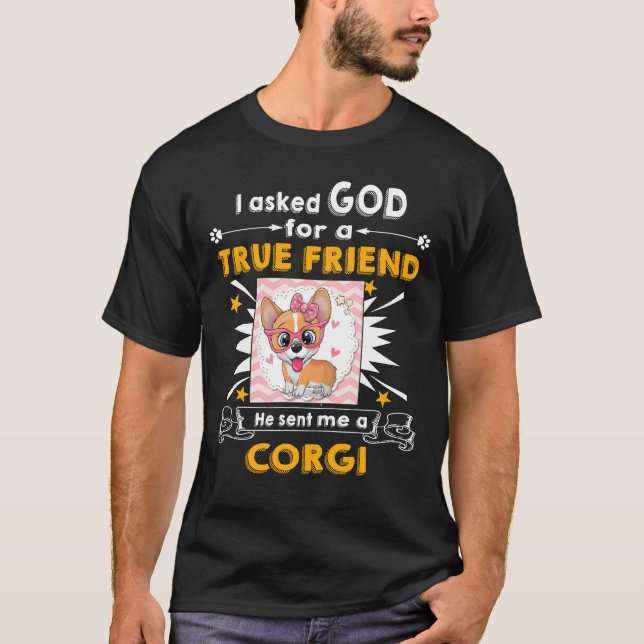 T-shirt 157 Il M'A Envoyé Un Corgi (Devant)