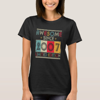 T-shirt 15 ans Awesome depuis 2007 15e anniversaire