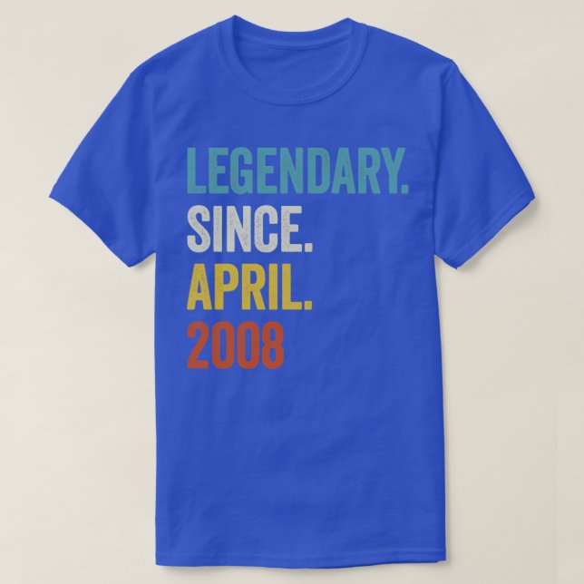 T-shirt 15 ans de légende depuis avril 2008 15e anniversai (Design devant)