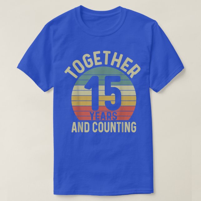 T-shirt 15 ans ensemble 15e anniversaire Mariage pour Hus (Design devant)
