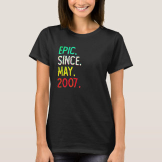 T-shirt 15 Ans Épique Depuis Mai 2007 15e Anniversaire