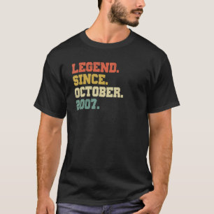 T-shirt 15 Ans Légende depuis Octobre 2007 15e Naissance