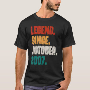 T-shirt 15 Ans Légende depuis Octobre 2007 15e Naissance
