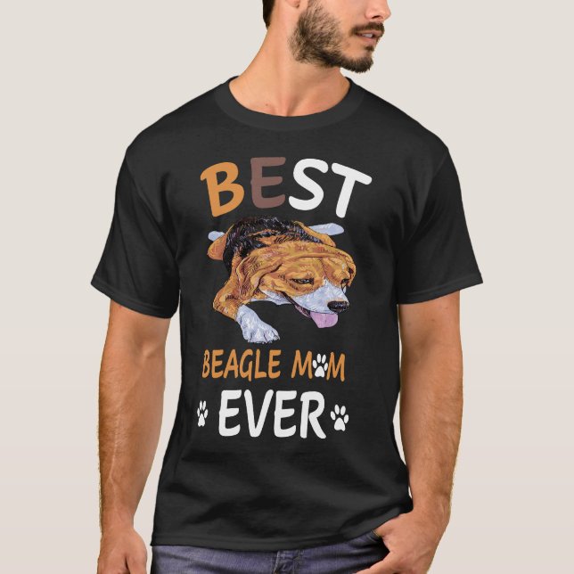 T-shirt 15 Meilleur Beagle maman jamais (Devant)