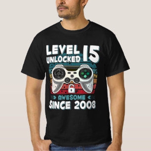T-shirt 15ans Anniversaire Fils garçon Jeu amusant 15e 15