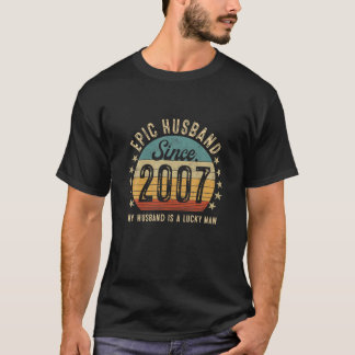 T-shirt 15E Anniversaire Du Mariage Pour Lui Épique Mari S