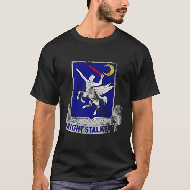 T-shirt 160E Soar Nightstalkers Dui Distressed Look Porté (Devant)