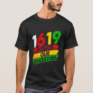 T-shirt 1619 Nos ancêtres African American Pride Black Hi