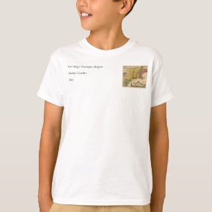 T-shirt 1685 Map - New Belgium, The New World, New England