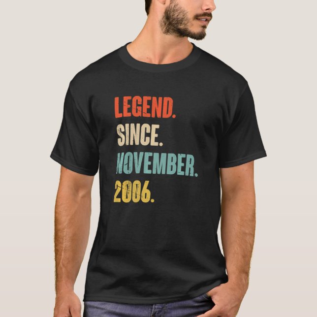 T-shirt 16 ans 16e anniversaire Légende depuis le 2 novemb (Devant)