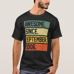 T-shirt 16 Ans Awesome Depuis Septembre 2006 16th Bi