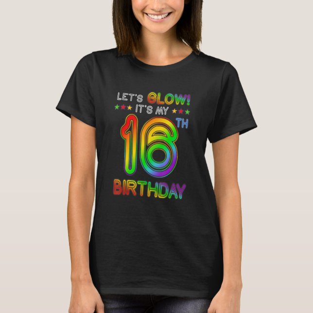 T-shirt 16 Ans Fête de Lumineuses 16e anniversaire C'est M (Devant)
