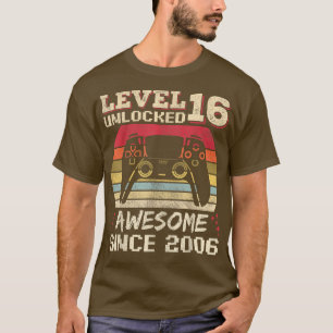 T-shirt 16 Ans Joueur Homme Anniversaire 16 Niveau Déverro