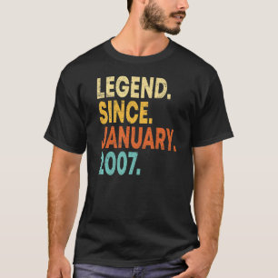T-shirt 16 Ans Légende depuis Janvier 2007 16e Naissance