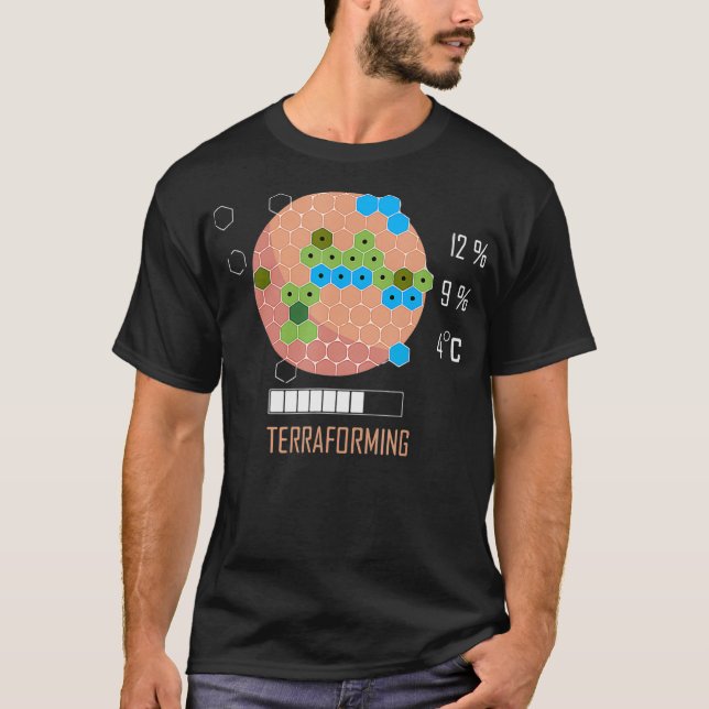 T-shirt 16 Bit Mars est une chemise Terraformante - Jeu de (Devant)