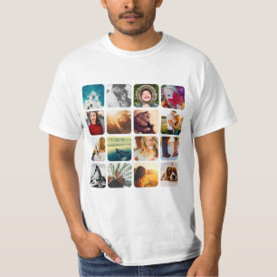 T-shirt 16 Carré  Modèle photo cadre arrondi