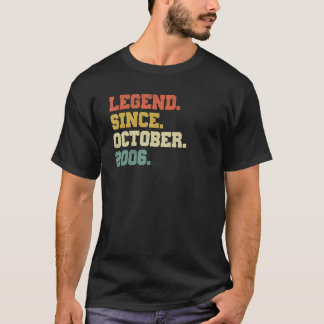 T-shirt 16 Years Old Legend Since October 2006 16th Birth