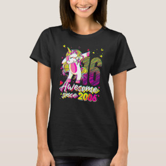 T-shirt 16 Years Old Unicorn Dabbing 16th Birthday Unicorn